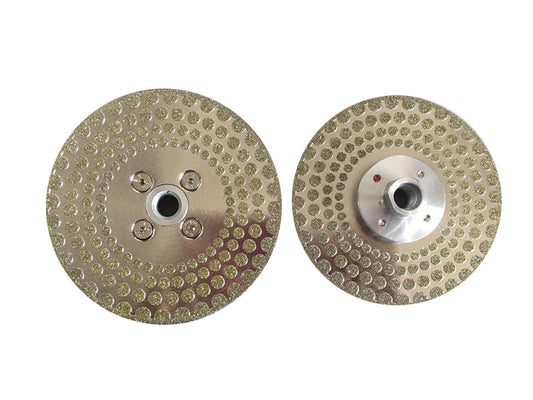 Double sided vanity electroplated diamond disk-round dots