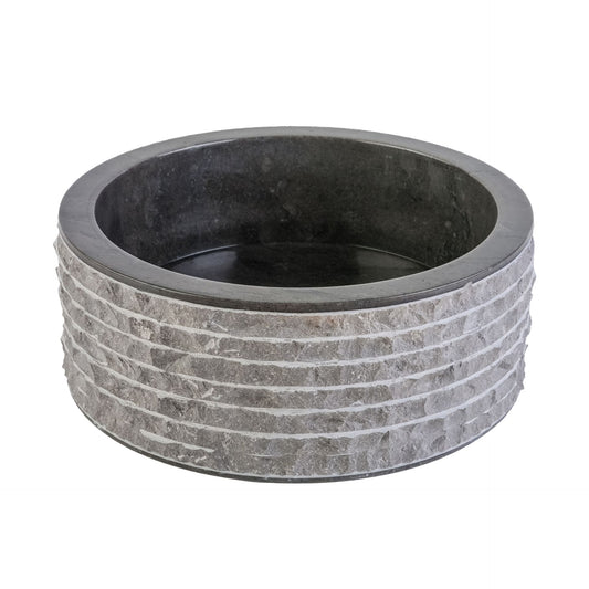 MARMEREN ALUR WASKOM MET GEPOLIJSTE BINNENZIJDE - 40X15CM